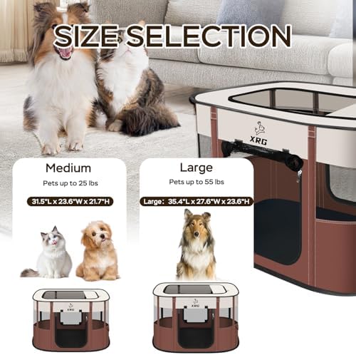 XRG Foldable Pet Playpen, Indoor Cat cage Puppy Crates M - Image 6