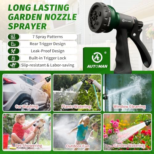 AUTOMAN Garden Hose Nozzle, Water Hose Sprayer Nozzle - Image 5