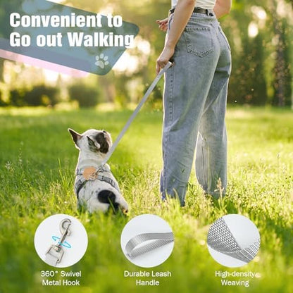 Pawaboo Small Dog Harness and Leash Set, Puppy Harness X-Frame Adjustable - Image 6