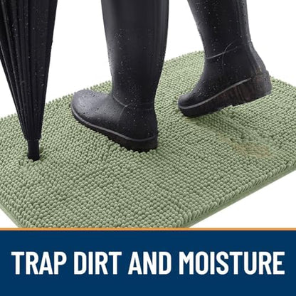 OLANLY Dog Door Mat for Muddy Paws 47x32, Super Absorbent Chenille Mud Mat - Image 2