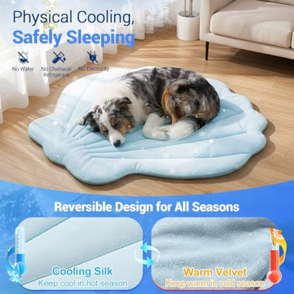 Q-Max>0.5 Dog Cooling Mat, Shell Sky Blue - Image 3