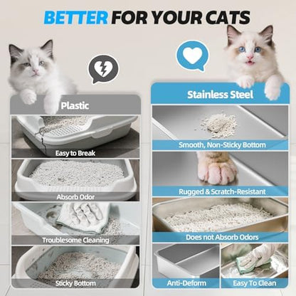 XL Stainless Steel Litter Box - Image 4