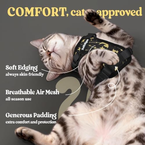 rabbitgoo Cat Harness and Leash Set, Escape Proof Vest, Lunar Prowl - Image 4