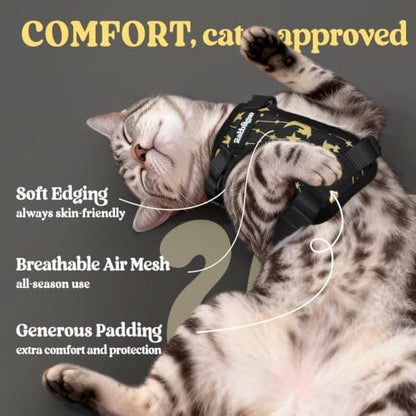 rabbitgoo Cat Harness and Leash Set, Escape Proof Vest, Lunar Prowl - Image 4