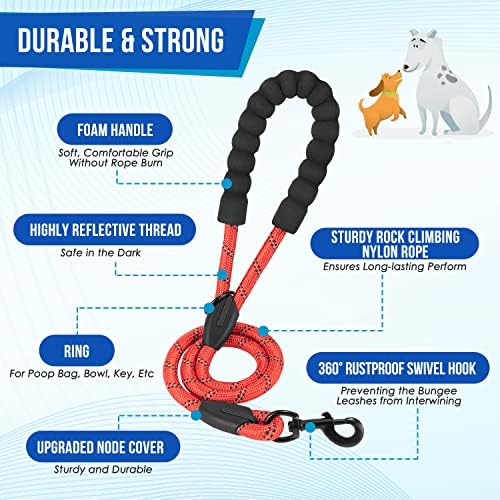 Lukovee Double Dog Leash, Reflective Heavy Duty Lead, No Tangle - Image 2