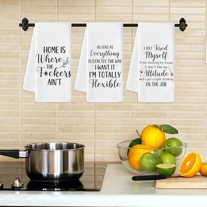 Funny Kitchen Hand Towels, 6 Pack Dish Cloths - Image 5