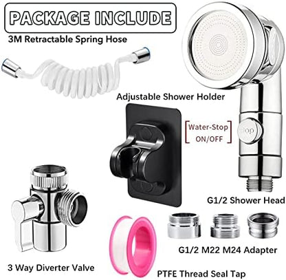 Sink Handheld Shower Kit with 9.8ft Telescopic Hose, Kitchen Bathroom Faucet - Image 3