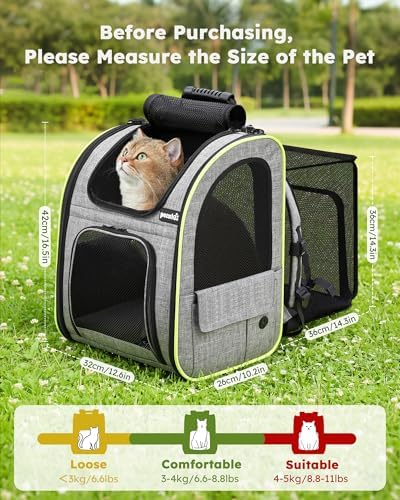 pecute Cat Backpack Expandable, Cat Carrier Backpack - Image 2
