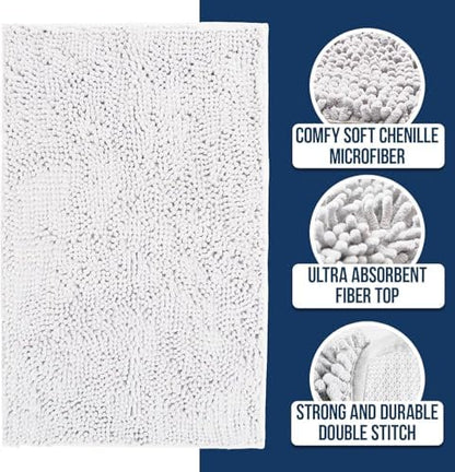 Muddy Mat® | Chenille Bathroom Rugs Quick Dry Microfiber Mats Non Slip Washable - Image 2