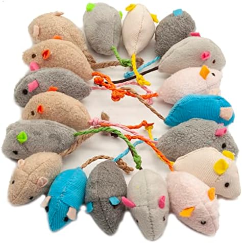 Fashion's Talk Cat Mice Toy 18-Pack Plush Catnip-Filled Mice Toys - Image 5