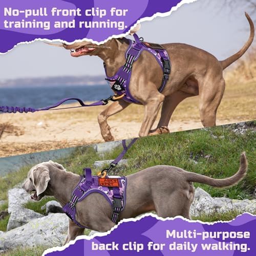 rabbitgoo Tactical Dog Harness for X-Large, No Pull Military Service Vest - Image 5