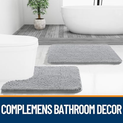 OLANLY Large Bathroom Rugs 47x32, Extra Soft Absorbent Chenille Bath Rugs - Image 7