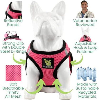 EcoBark Step in Dog Harness, Soft Mesh, Bubblegum Pink, No Choke - Image 4