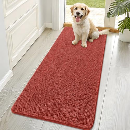 OLANLY Dog Door Mat for Muddy Paws 70x32, Super Absorbent Chenille Mud Mat by OLANLY