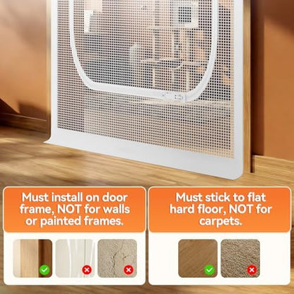 BFNN Cat Screen Door, Scratch Resistant Mesh Gate, Fit 30'' x 80'' Door - Image 6