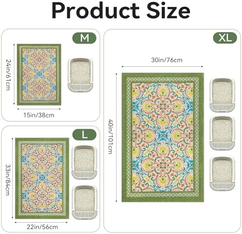 Cat Litter Mat, Waterproof & Non-Slip Backing, Litter Box Catcher, Soft on - Image 6