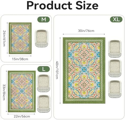 Cat Litter Mat, Waterproof & Non-Slip Backing, Litter Box Catcher, Soft on - Image 6