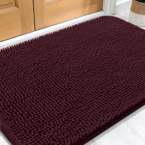 OLANLY Dog Door Mat for Muddy Paws 30x20, Super Absorbent Chenille Mud Mat by OLANLY