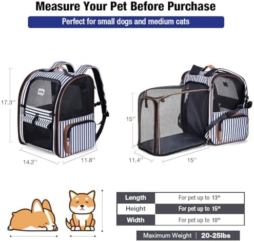 Extra Large Cat Backpack Carrier Expandable Pet Carrier Backpack - Image 2