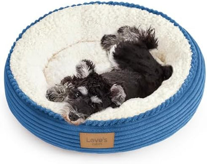 Love's cabin Round Donut Cat and Dog Cushion Bed, 24in Pet Bed by Lovescabin