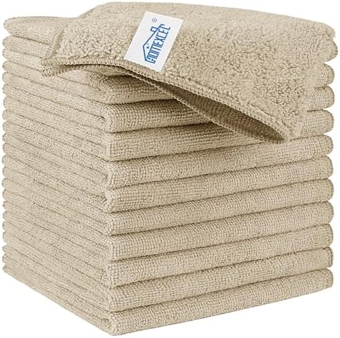 HOMEXCEL Brown Microfiber Cleaning Cloth, Microfiber Towels by HOMEXCEL