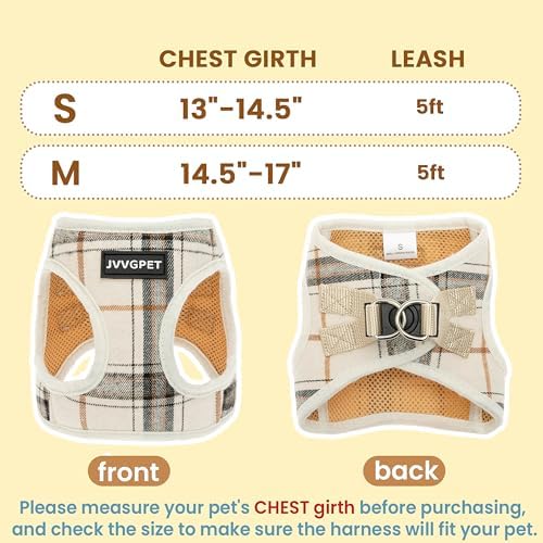 Dog Harness for Small Dogs, Plaid Step-in No Pull Dog Vest Outfit - Image 2
