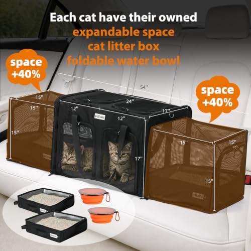 pidipiti 24x17x17 Large Expandable pet Carrier - Image 3