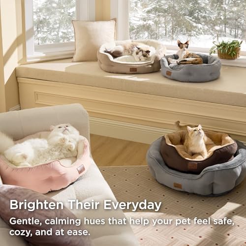 Bedsure Small Dog Bed Washable, Round Cat Beds - Image 3