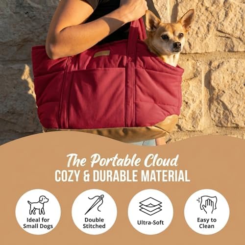 Plush Dog Purse Carrier for Small Dogs, Soft Tote - Image 6