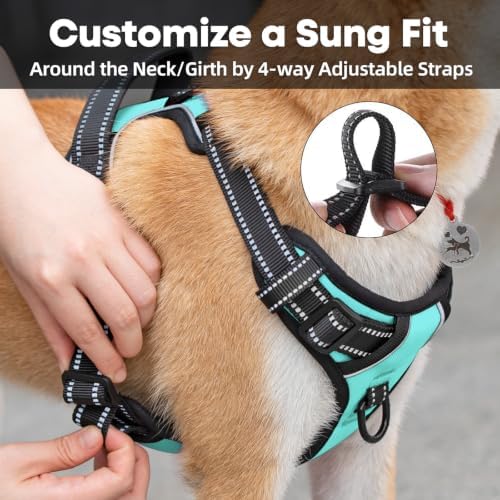 PoyPet No Pull Dog Harness Medium, Reflective Vest - Image 5