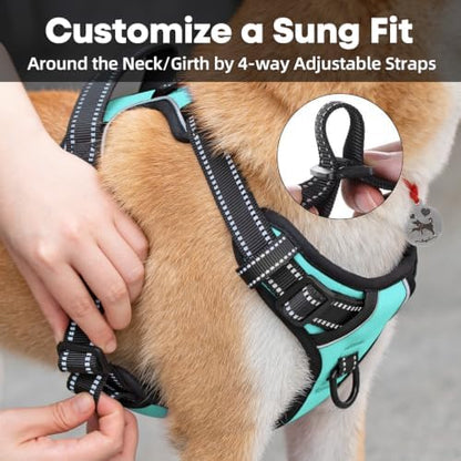 PoyPet No Pull Dog Harness Medium, Reflective Vest - Image 5