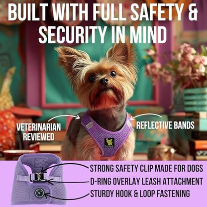 EcoBark Premium Teacup Dog Harness, Mini Step in Vest - Image 2