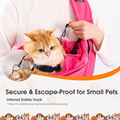 Dog Sling Carrier for Small Dogs & Cats 5-20 lbs, Adjustable Depth - Image 5