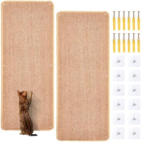 Uranshin Natural Sisal Cat Wall Climbing Carpet, Wall Scratcher Mat Pad by Uranshin