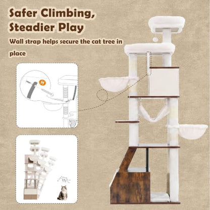 Heybly Wooden Cat Tree - Image 6