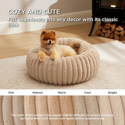 Bedsure ComfyFleece® Donut Small Dog Bed - Image 4