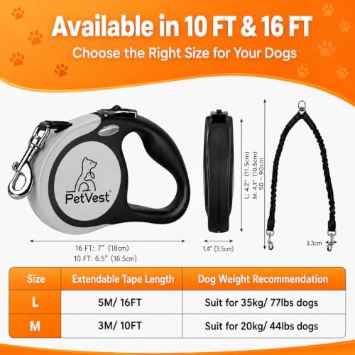 Dual Retractable Dog Leash – 16 FT Tangle-Free Leash - Image 2