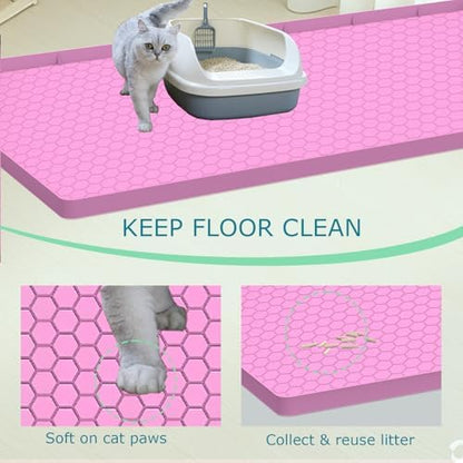 Cat Litter Mat for Litter Box, Silicone Large Cat Litter Trapping Mat - Image 2