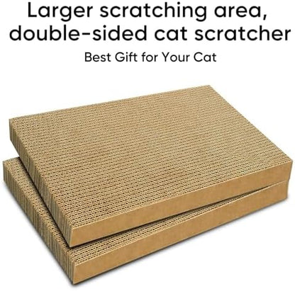 Cat Scratcher 2-Pack Refills, Large Cardboard Pads - Image 4