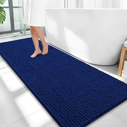OLANLY Thick Chenille Bathroom Runner Rugs 59x24, Absorbent Bath Mat by OLANLY