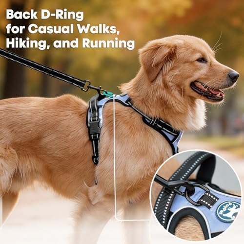 PoyPet No Pull Dog Harness Large, Reflective Vest - Image 3