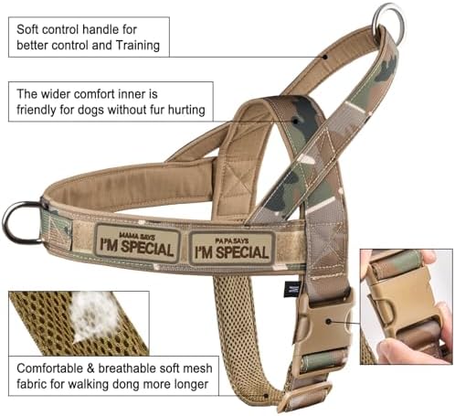 No Pull Dog Harness for Small Medium Large Sized Dogs, Escape Proof Adjustable - Image 4