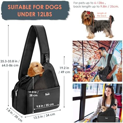 Lukovee Pet Sling, Hands Free Hard Bottom Papoose - Image 2