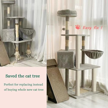 4 PCS Cat Tree Replacement Post, 15.7in & 7.9in M8 Scratching Refill Pole - Image 3