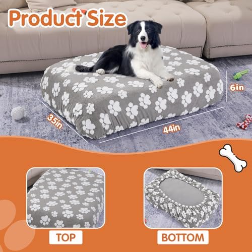 BALAPET Washable Dog Bed Cover 100% Waterproof, Soft Plush Velvet Dog Bed - Image 2