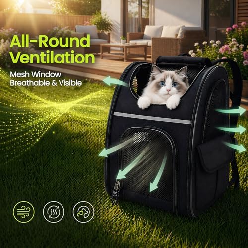 Expandable Cat Backpack Carrier Airline Approved Pet Travel Backpack - Image 3