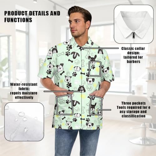 Work Smock for Pet Groomers, Professional Design Water & Hair Proof - Image 6