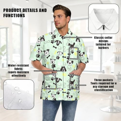 Work Smock for Pet Groomers, Professional Design Water & Hair Proof - Image 6