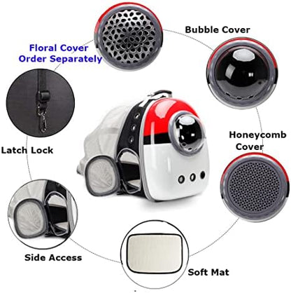 Back Expandable Cat Backpack Carrier, Fit up to 12 lbs, Hard Shell Bubble Dome - Image 3