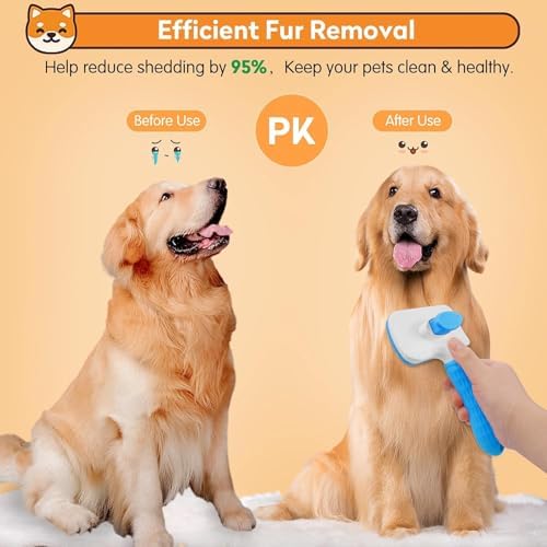 Dog & Cat Brush, Self Cleaning Slicker Brush - Image 6